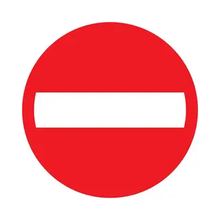 Pickup Bord Rond Diameter 18 Cm - Verboden Doorgang
