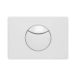 Plieger Donau Bedieningspaneel – Bedieningspaneel Toilet – 2 Knoppen Rond – Bedieningspaneel Wit