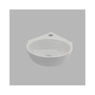 Plieger Corner Hoekfontein - 1 Kraangat - Zonder Overloop - Glanzend Wit - 29.5x31.5x9.5cm - Keramiek