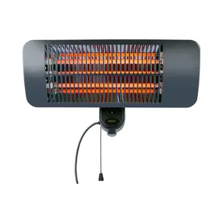 Alpina Infrarood Verwarming Hangend - Terras Heater 2000W 3 Warmtestanden - Spatwaterdichte Terrasheater IP34 Met Infrarood Paneel - Terrasverwarmer