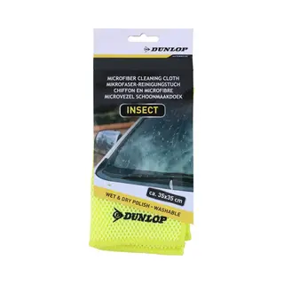 Dunlop Auto Poetsen Microvezeldoek Tegen Insecten - Speciale Structuur - Zeem - 35 X 35 Cm - Auto Wassen - Schoonmaakproducten