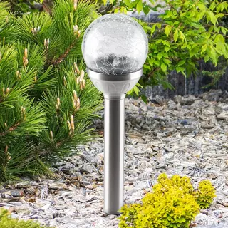 Grundig Buitenlamp Solar Ledverlichting Ø8x34cm Rvs