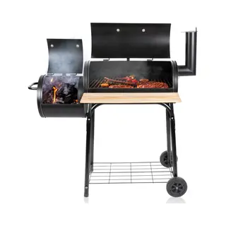 Bbq Collection 2-in-1 Smoker Bbq - Houtskool Barbeque - Buitenkeuken Barbecue - Grill En Smokerbarbecues - 104 X 58 X 114 Cm