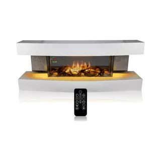 Classic Fire Elektrokamin Montreal Elektrischer Kamin 2000W - Mit Heizung Und Kaminfeuer - Deko Kamin Mit Led - Einstellbarer Thermostat - Inkl.
