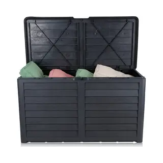 Lifetime Garden Tuinkussenbox 420L - Opbergbox Met Deksel 117, 3 X 65, 3 X 54, 8 Cm - Tuinbox Met Slotoptie - Gebruik In Tuin En Garage - Kussenbox