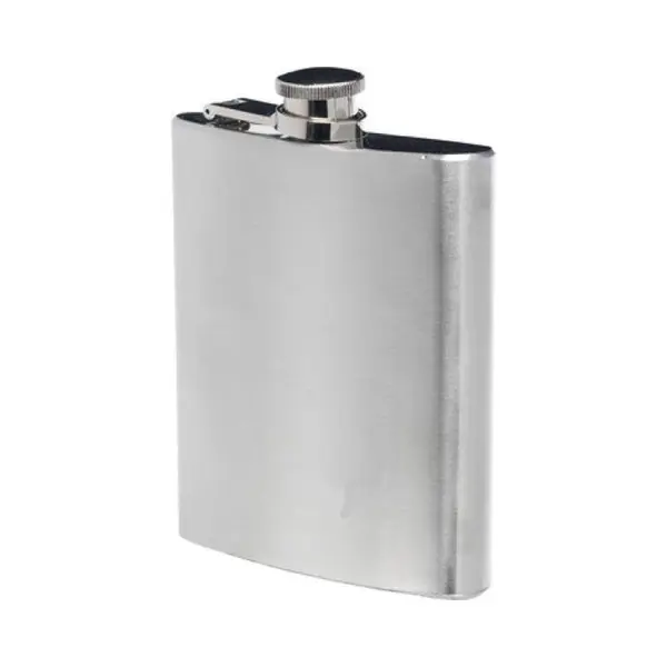 Heupfles - Chroom - Staal - 200 Ml - Roestvrij Staal Drinkfles - Zakfles - Veldfles thumbnail