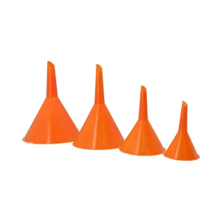 Carpoint Trechterset 4 Stuks – 50/75/100/120 Mm – Oranje Kunststof – Voor Vloeistoffen