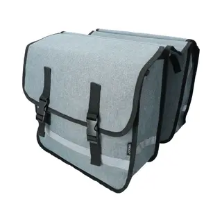 Dresco Dubbele Fietstas 36L - Grijs