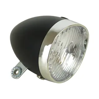 Dresco Koplamp Fiets Classic Zwart - Fietsverlichting - Classic - 3 LEDs - Zwart