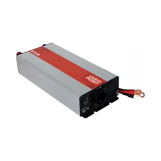 Carpoint Omvormer - 12V>230V - Continu Vermogen 1500W - Piekvermogen 3000 Watt - Usb Poort Om Ander Apparaat Op Te Laden – Permanente Aansluiting Op