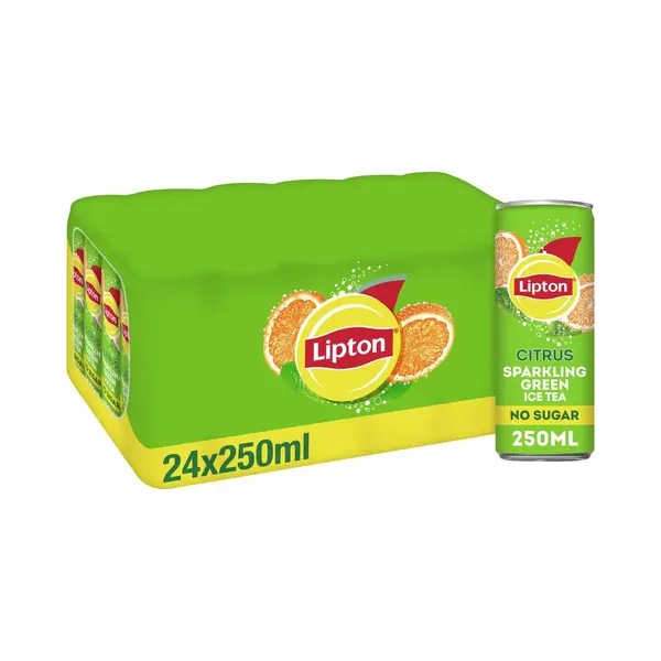 Lipton Ice Tea Sparkling Green - Citrus No Sugar - Zonder Suiker Maar Met 100% Smaak - 24 X 250 Ml thumbnail