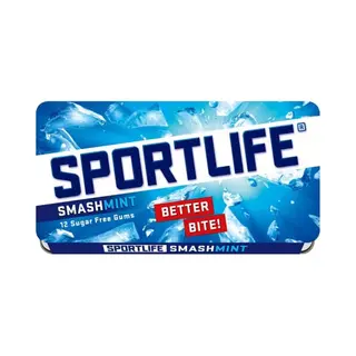 Sportlife Smashmint Kauwgom Doos - 24 Pakjes - 24x18g