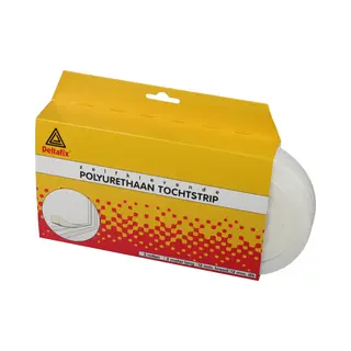 Deltafix Tochtstrip - Tochtwering - Wit - Zelfklevend - Universeel - 6 M X 12 Mm X 12 Mm
