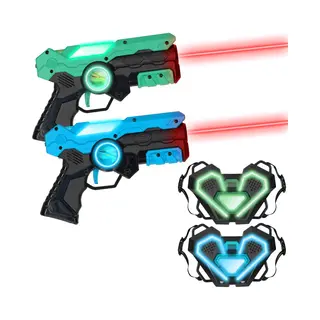 Silvergear Lasergame Set Voor Kinderen Met 2 Laserguns En 2 Vesten - Interactief Speelgoed Pistool - Schietspel - Laser Tag Battle - Buitenspeelgoed -