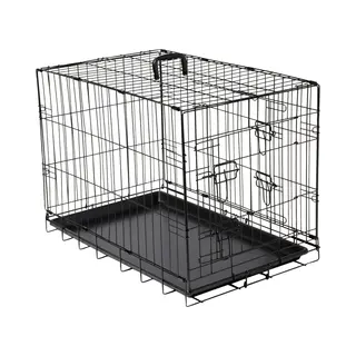 Adori Bench 2-Deurs Zwart - Hondenbench - 62x44x50 Cm