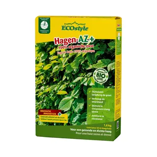 ECOstyle Hagen-Az Organische Haag Meststof - Tuinmest Voor Diepgroen Blad - Nieuwe & Bestaande Beplanting - 30 M Haag - 1, 6 Kg