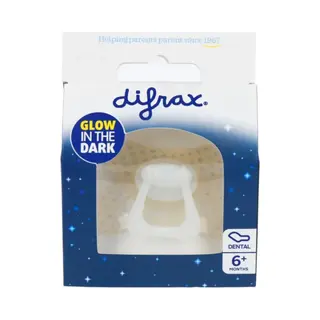 Difrax Fopspeen Dental 6+ Mnd Glow In The Dark