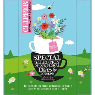 Clipper Thee Cadeaupakket - Biologische Kruidenthee - Floral Giftbox Met 9 Heerlijke Smaken