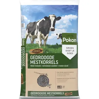 Pokon Gedroogde Mestkorrel - 20kg - Meststof - Geschikt Voor 40m2 Tot 100m2