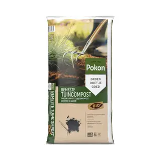 Pokon Bio Bemeste Tuincompost - 20l - Bodemverbeteraar - Geschikt Voor Ophoging En Aanplanten - Turfvrij