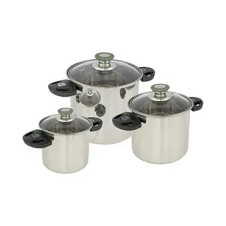 Bo-Camp Elegance Compact 3 Pottenset 6 l Zilver