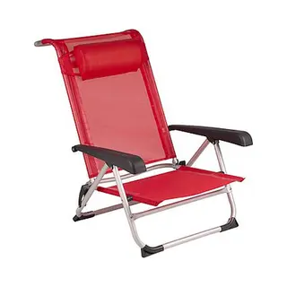 Bo-Camp 1204793 strandstoel Rood Textiel Liggen/zitten