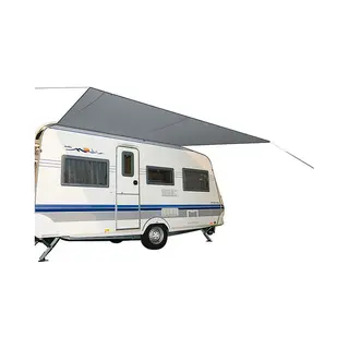 Bo-Camp 4471550 zonnescherm Polyester Grijs Vast Gevelluifel