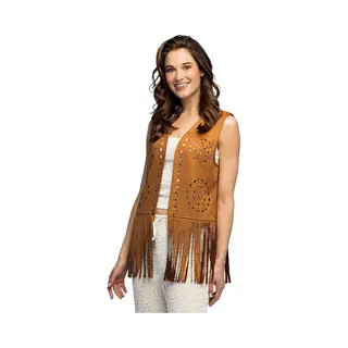Boland - Gilet Willow (M/L) - Volwassenen - Hippie - Festival - Flower Power - 70s - Carnaval