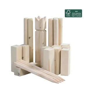 Outdoor Play Kubb Game incl Draagtas Fsc