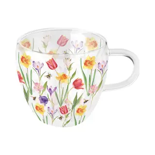 Ambiente - Theeglas - Double-walled Glass 0.2 L Flowers In Spring