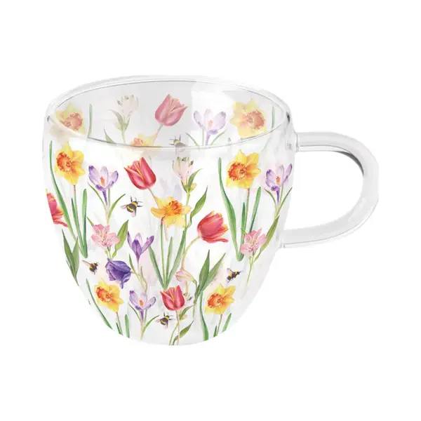 Ambiente - Theeglas - Double-walled Glass 0.2 L Flowers In Spring thumbnail