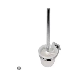 Geesa, Toiletborstel, Standard Toiletborstel Met Houder - Chroom (witte Borstelkop) (915117)