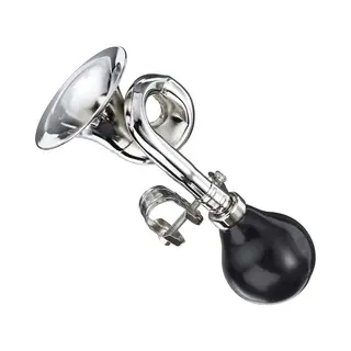 Funny Fashion Fietstoeter Feesttoeter - Metalen Toeter 17 Cm - Zilver
