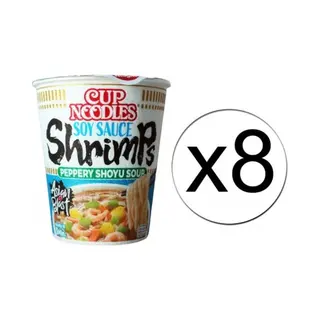 Nissin Cup Noodles Soy Sauce Shrimps - Voordeelverpakking - 8 Stuks
