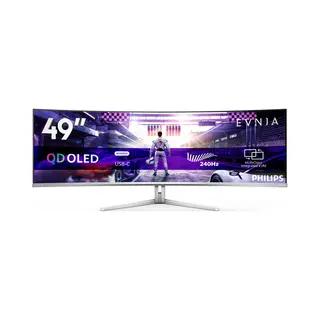 Philips Evnia 8000 49M2C8900/00 computer monitor 124.2 cm (48.9") 5120 x 1440 pixels Dual Qhd Qd-Oled White