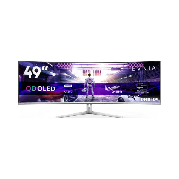 Philips Evnia 8000 49M2C8900/00 computer monitor 124.2 cm (48.9") 5120 x 1440 pixels Dual Qhd Qd-Oled White thumbnail