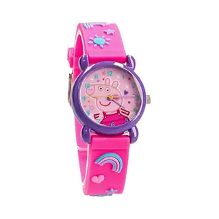 Pret Vadobag - Analoog Horloge - Peppa Pig - Roze - Paars - Voor Kinderen - School - Kleuterschool - Kleuterschool - Kleuterschool - Vakantie -
