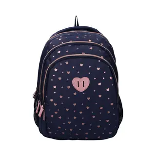 Studio V Cute Heartbeat Rugzak - Schooltas Meisjes - 34, 8 Liter - 44 X 33 X 24 Cm - Polyester - Blauw