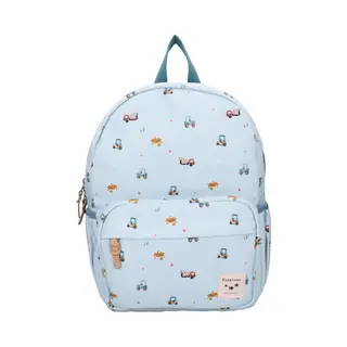 Kidzroom Little Story Rugzak - Blauw - Auto's