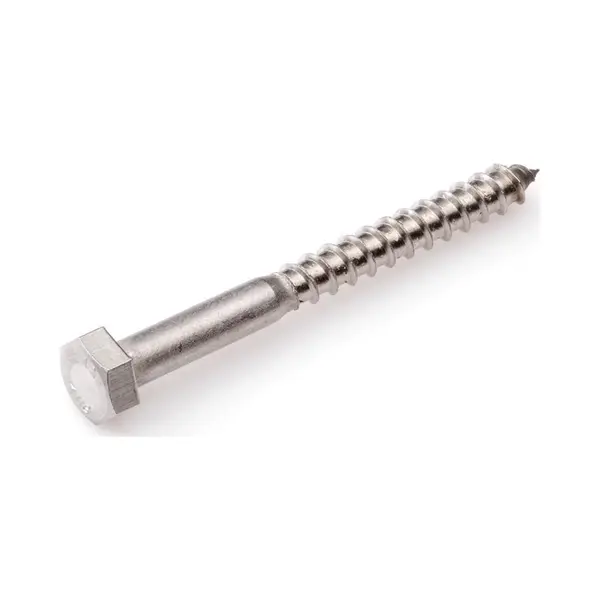 Hoenderdaal Fasteners B.V. Hoenderdaal Houtdraadbout Rvs 6 X 50 Mm Din 571 A2 - Doos à 200 Stuks thumbnail