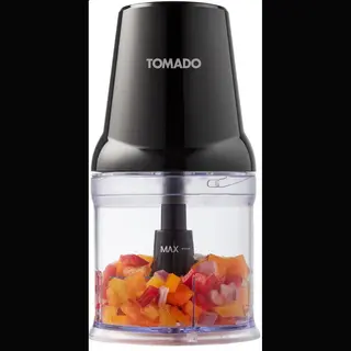 Tomado TCH2001B - Hakmolen - 360 Ml - 2 Rvs Messen - 400 Watt - Snijdt, Hakt En Mixt - Zwart
