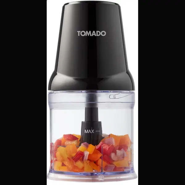 Tomado TCH2001B - Hakmolen - 360 Ml - 2 Rvs Messen - 400 Watt - Snijdt, Hakt En Mixt - Zwart thumbnail