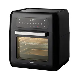 Tomado TAF3202B Enkel 12 l Vrijstaand 1700 W Heteluchtfriteuse Zwart, Zilver