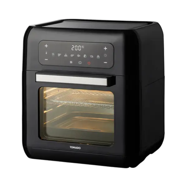 Tomado TAF3202B Enkel 12 l Vrijstaand 1700 W Heteluchtfriteuse Zwart, Zilver thumbnail
