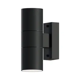 Calex Wandlamp Up&Downlight Turin - 2x GU10 - IP54 Water- En Stofbestendig - Zwart (2 Stuks)