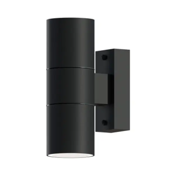 Calex Wandlamp Up&Downlight Turin - 2x GU10 - IP54 Water- En Stofbestendig - Zwart (2 Stuks) thumbnail