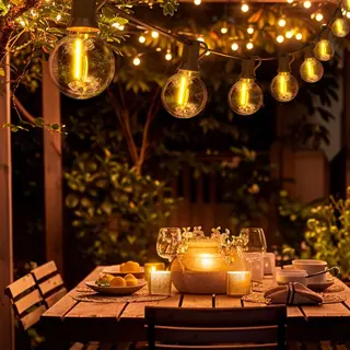Calex Vista Lichtsnoer 30m - Voor Buiten - Lichtslinger Met 50 Lampjes - Warm Wit Licht - Tuinverlichting Met Afstandsbediening - Kerstverlichting