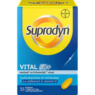​Supradyn Vital 50+ Tabletten | 35 Stuks | Multivitaminen En Mineralen Speciaal Voor Vijftigplussers | Ondersteunt Vitaliteit, Energie En