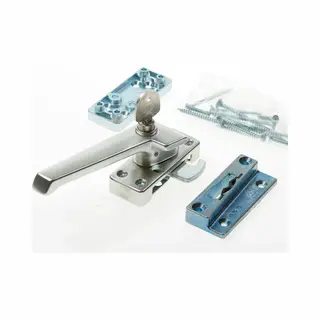 Raamboom Axa 3319 Veiligheids Raamsluiting - 3319-61-92/Ge - Draairichting 4 - Aluminium F2