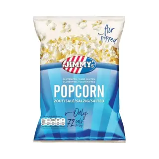 Jimmy's Popcorn Zout Mini Bag 72kcal 21x17g Air-popped